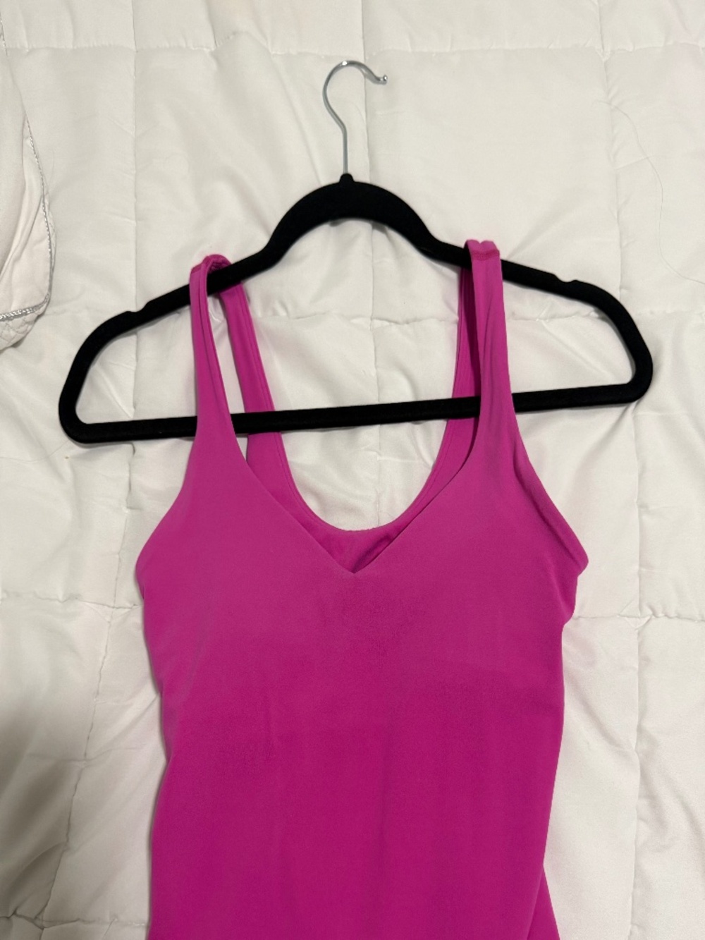 Hot pink Lululemon workout tank top